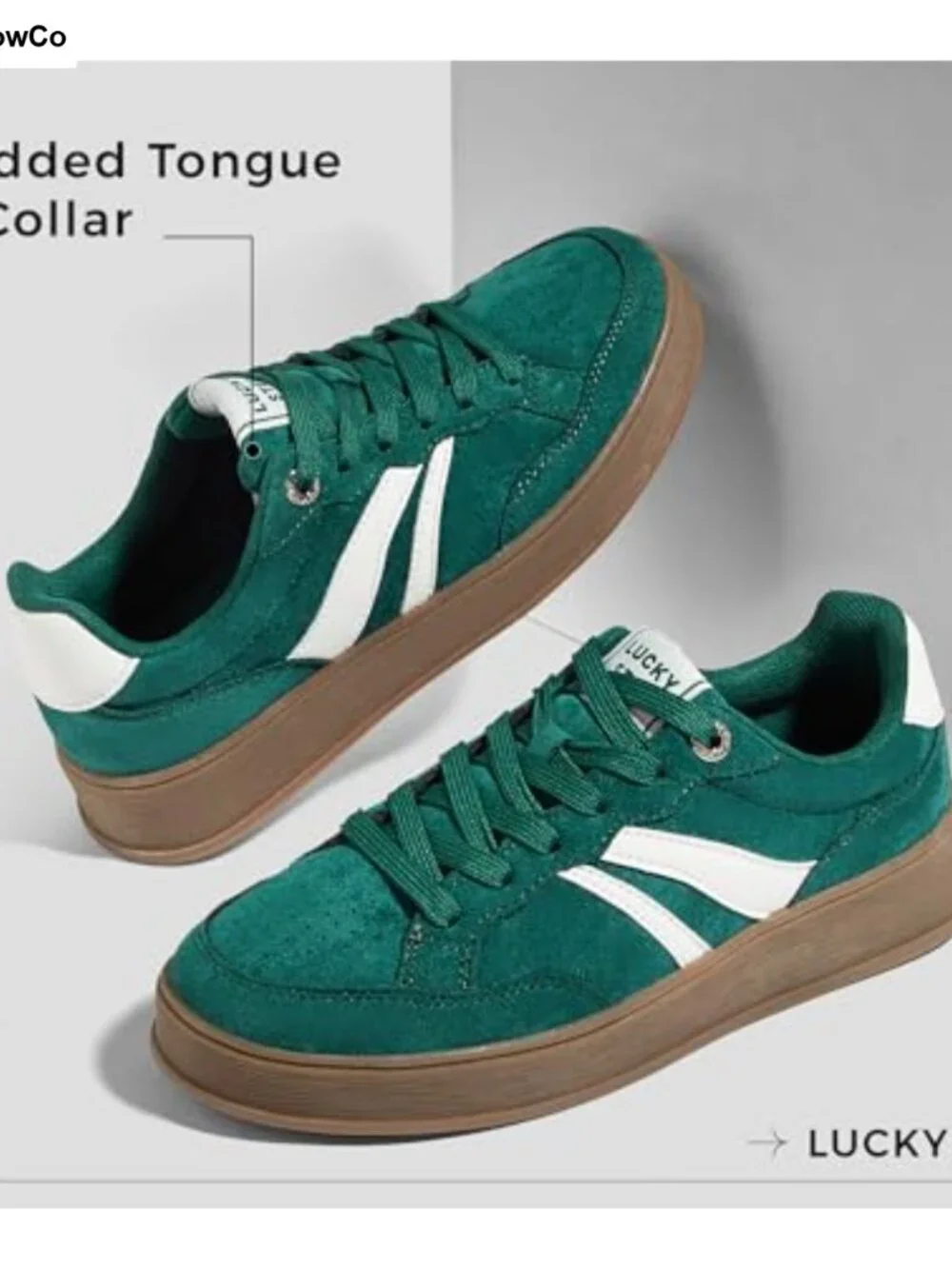 Women's Platform Sneakers Faux Suede Casual Retro Lace-Up Comfort Walking Shoes
